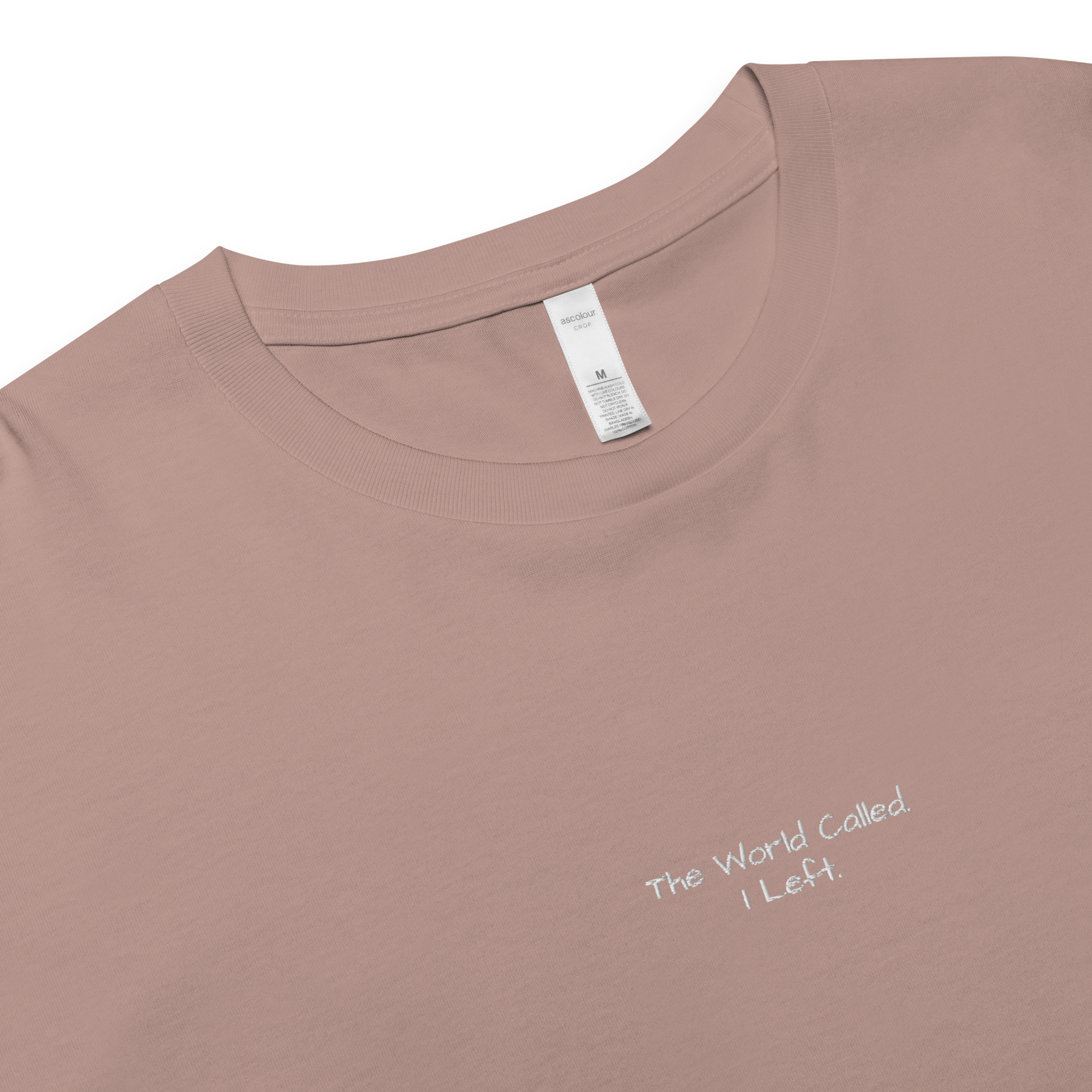 The World Called I Left - Women’s crop top - Perfect Travel Gift -  Travel Clothing