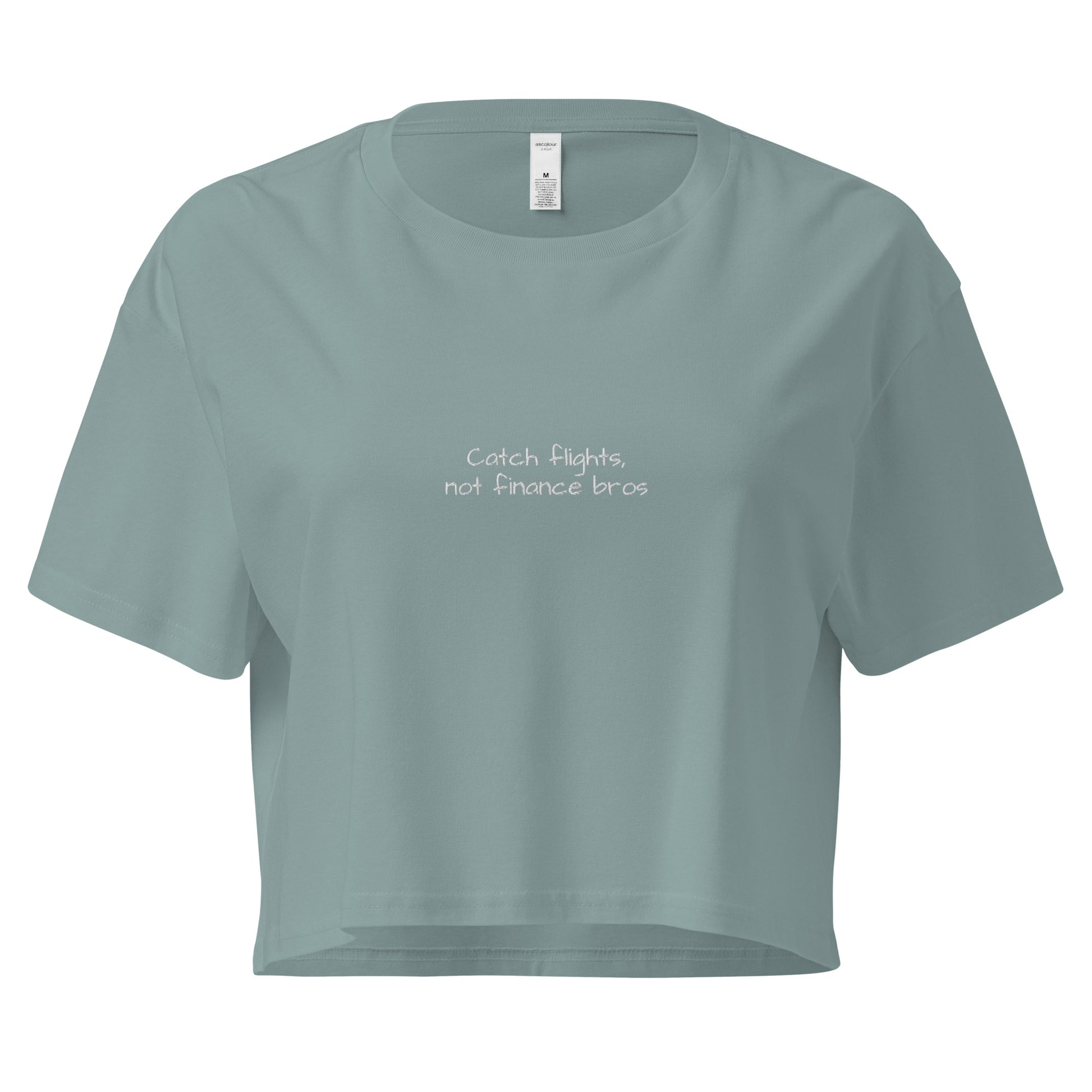 Catch Flights Crop Top - Unique cropped t-shirt for women who love to travel -  Travel Clothing
