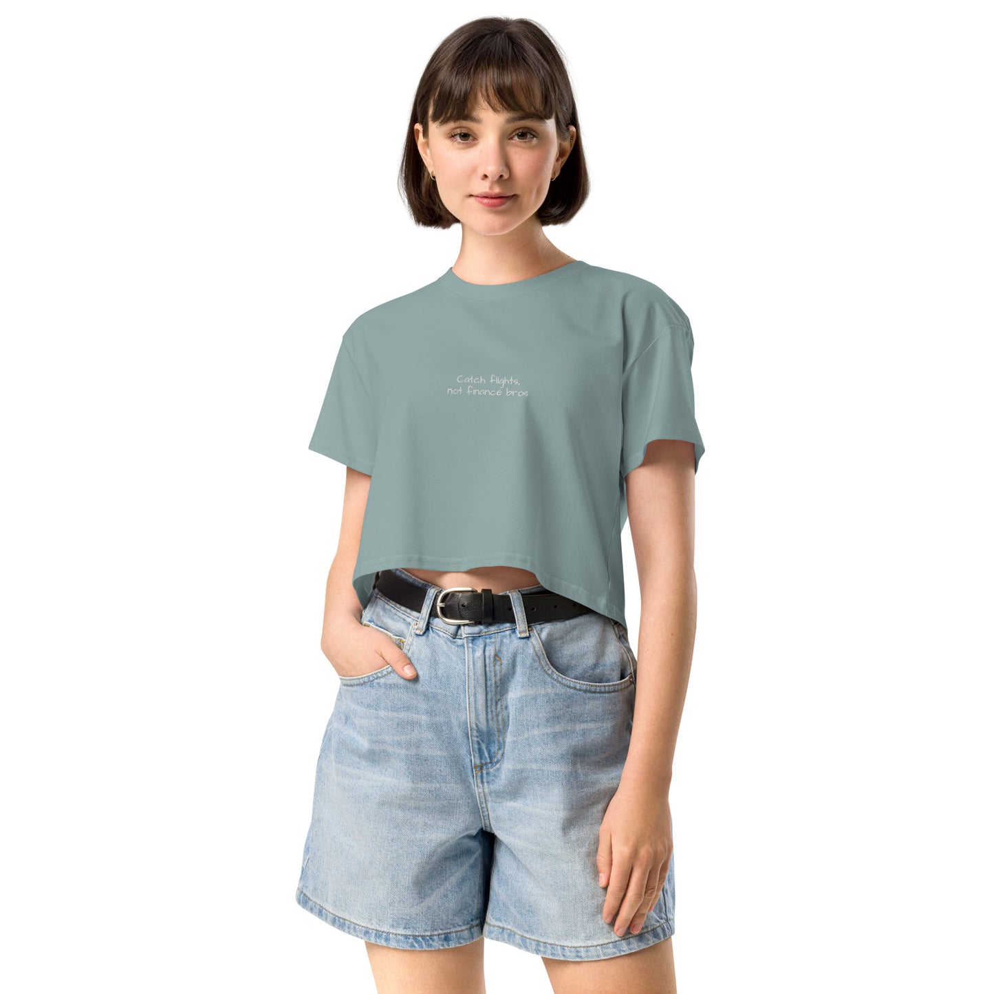 Catch Flights Crop Top - Unique cropped t-shirt for women who love to travel -  Travel Clothing
