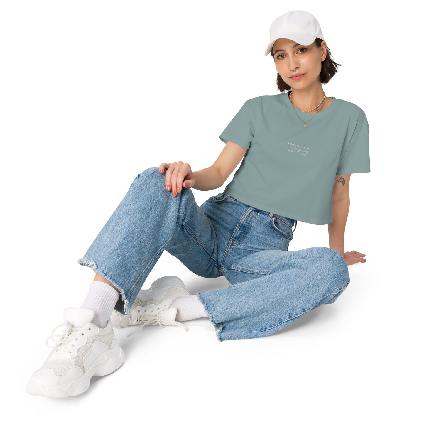 Lost and Found at the Bagel Shop Crop Top – Brick Lane Vibes - Y2K Fashion