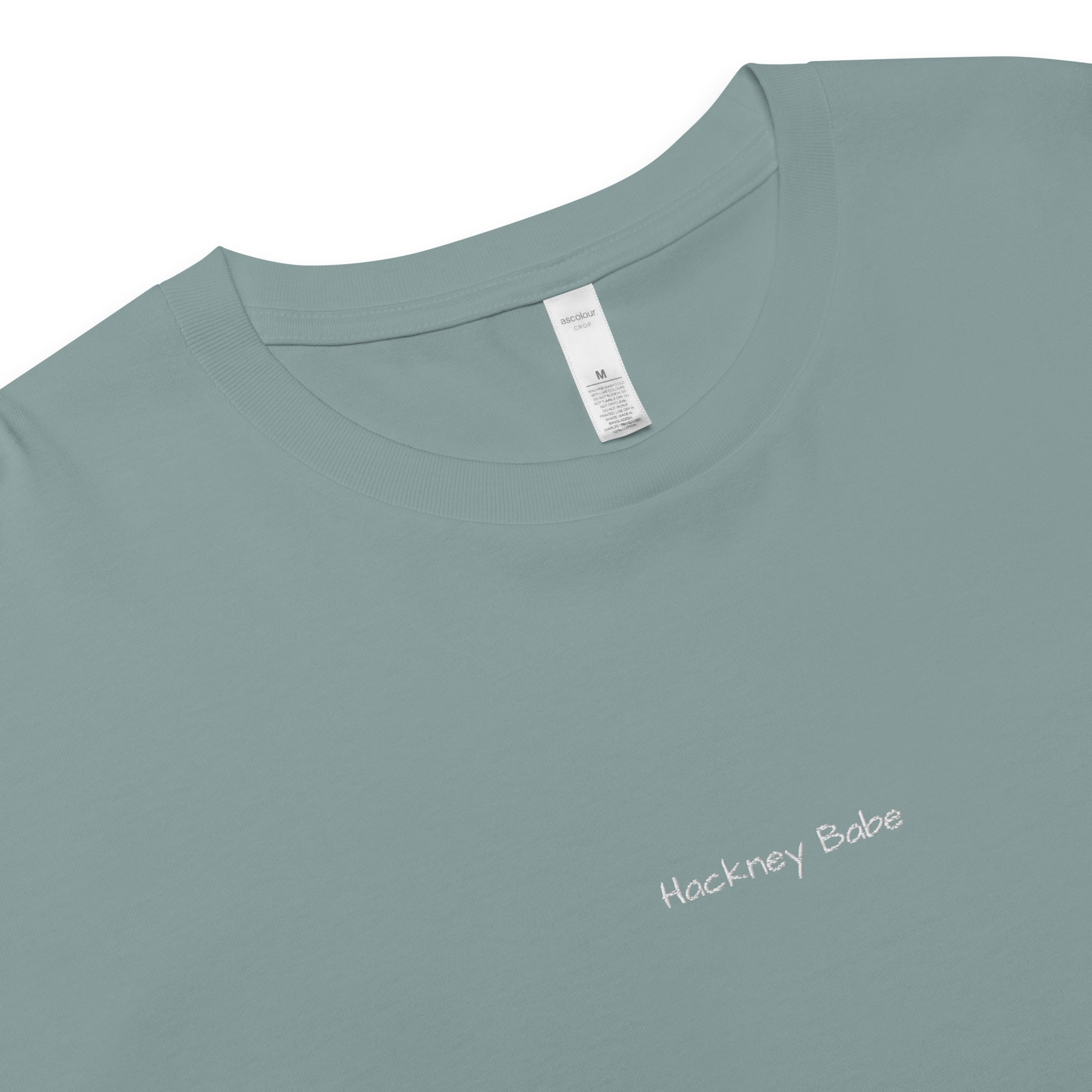 Hackney Babe Crop Top – Embroidered East London Fit London Tshirts - Y2K Fashion