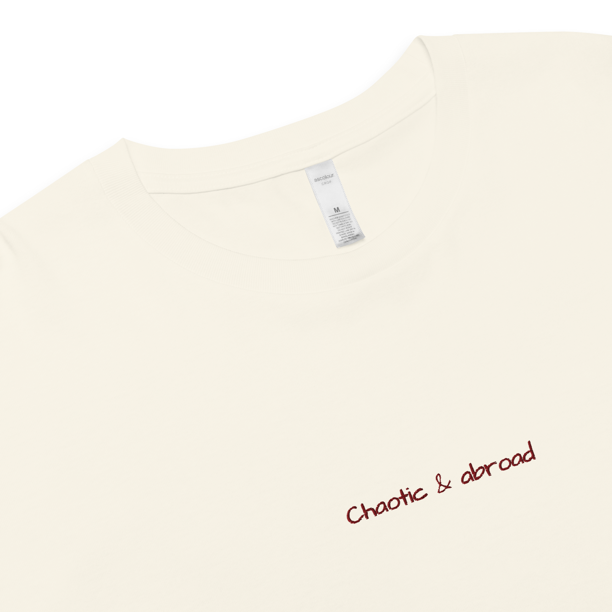 Chaotic and Abroad - Women’s crop top Perfect Gift for Travellers -  Travel Clothing