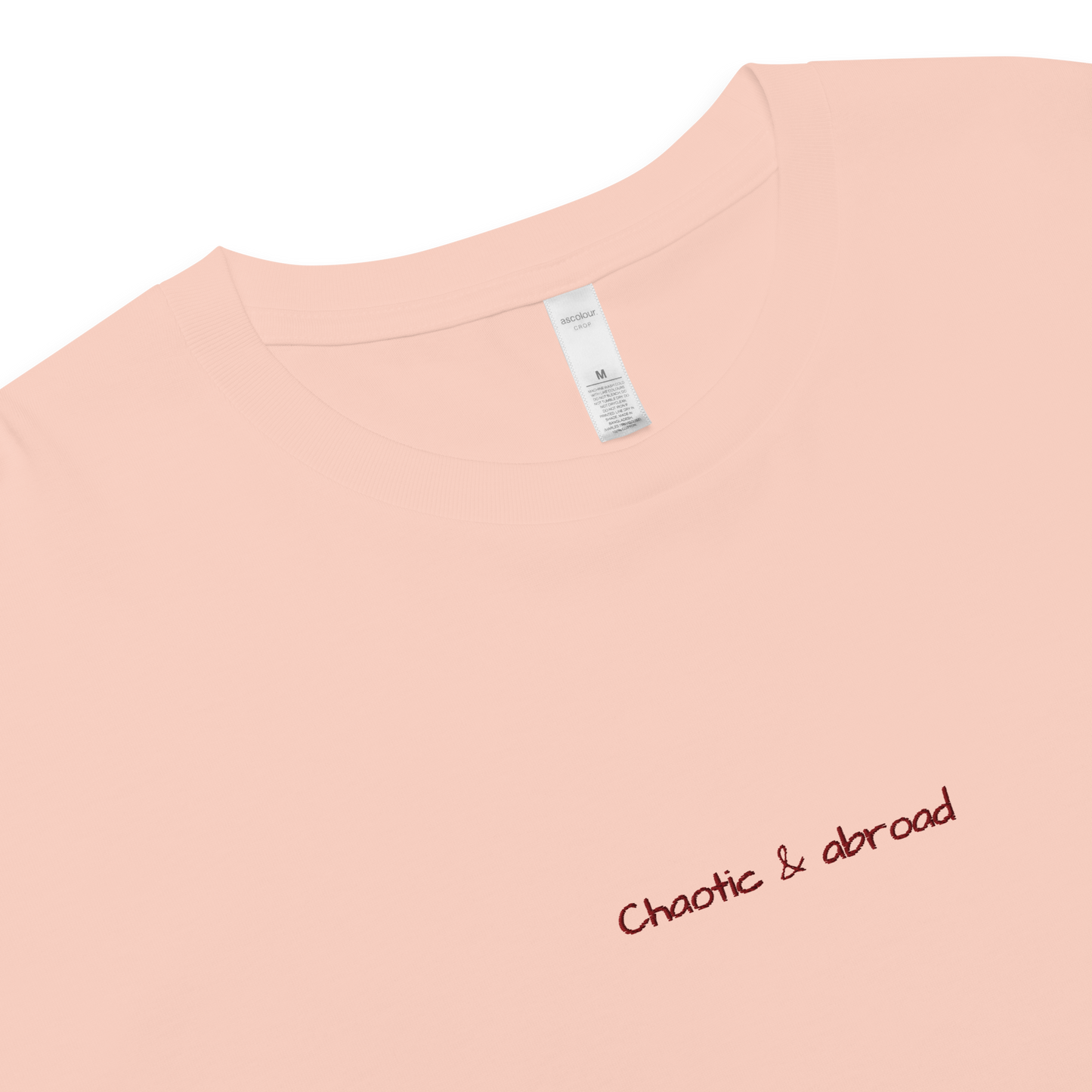 Chaotic and Abroad - Women’s crop top Perfect Gift for Travellers -  Travel Clothing