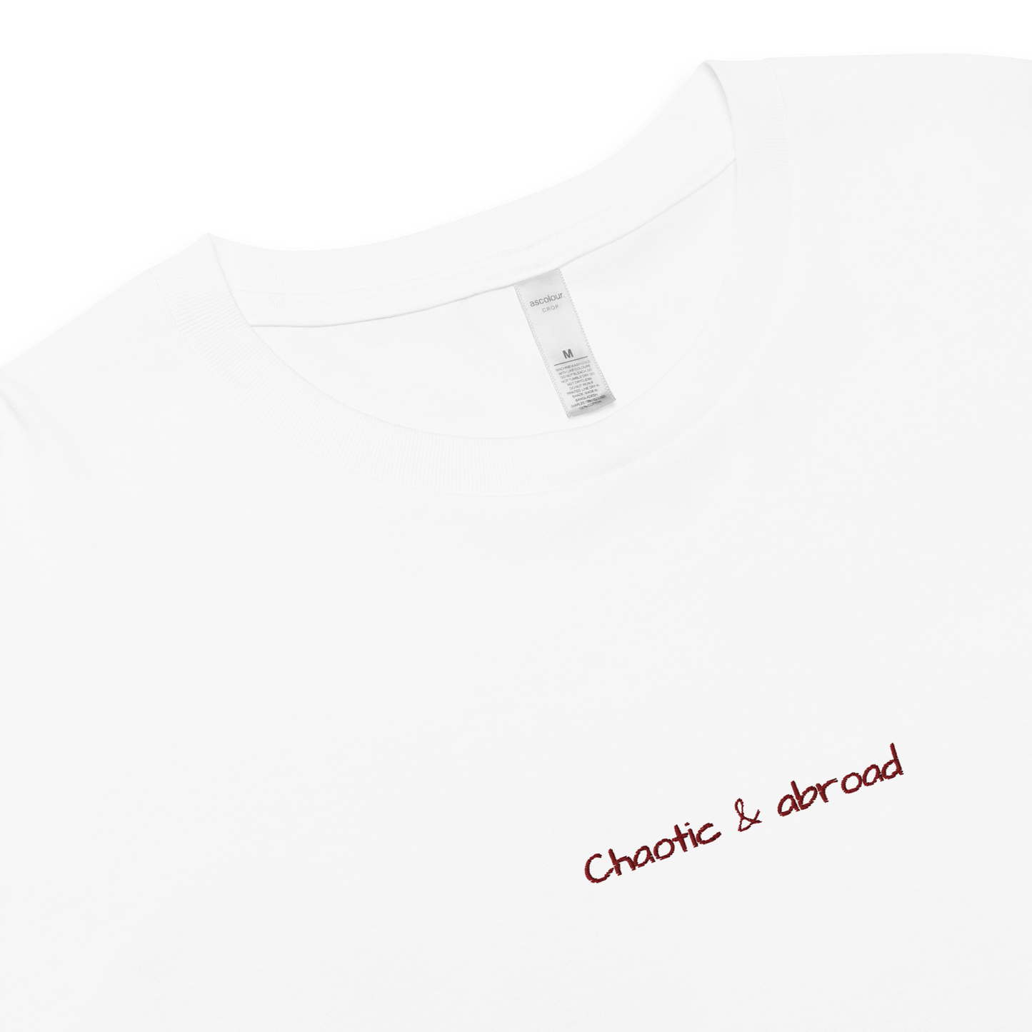 Chaotic and Abroad - Women’s crop top Perfect Gift for Travellers -  Travel Clothing