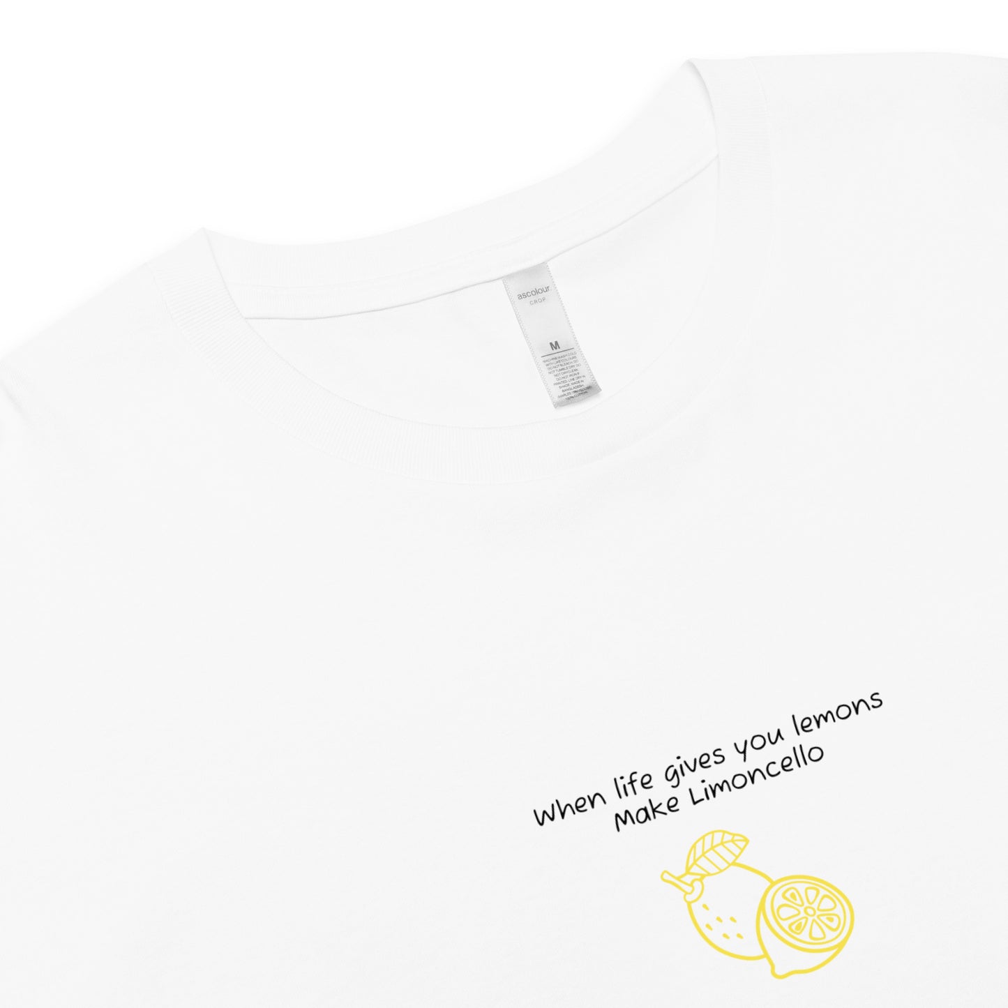 Lemons Women’s crop top - When life gives you lemons make Limoncello -  Travel Clothing