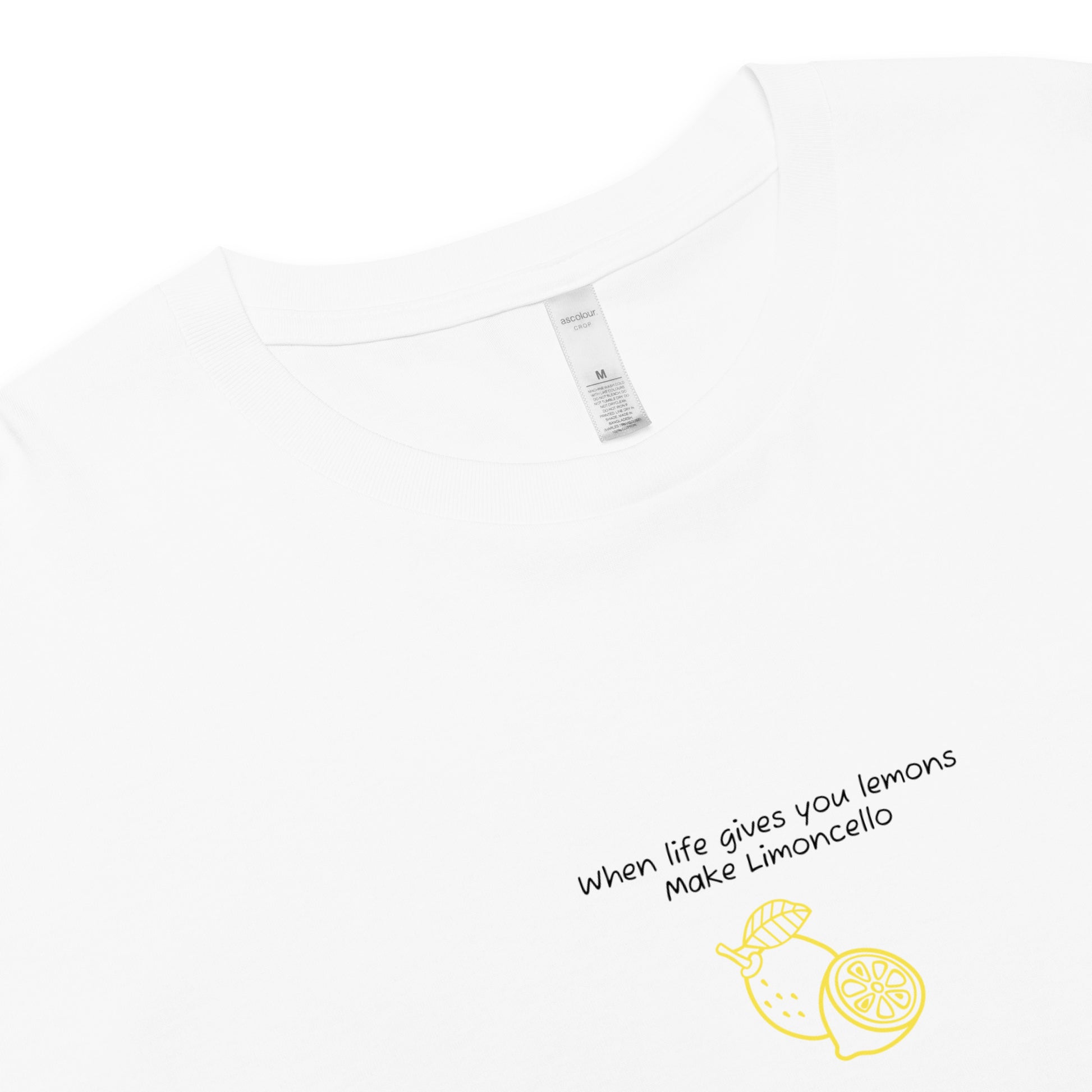 Lemons Women’s crop top - When life gives you lemons make Limoncello -  Travel Clothing