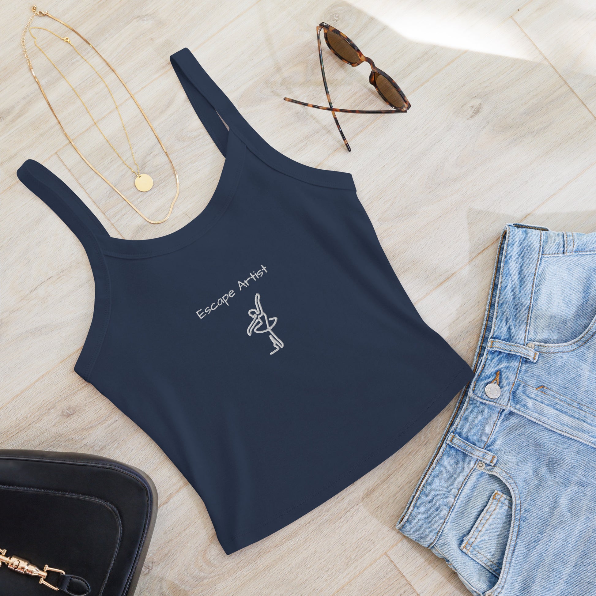 Escape Artist Women’s Navy Tank Top - Unique Travel Gift