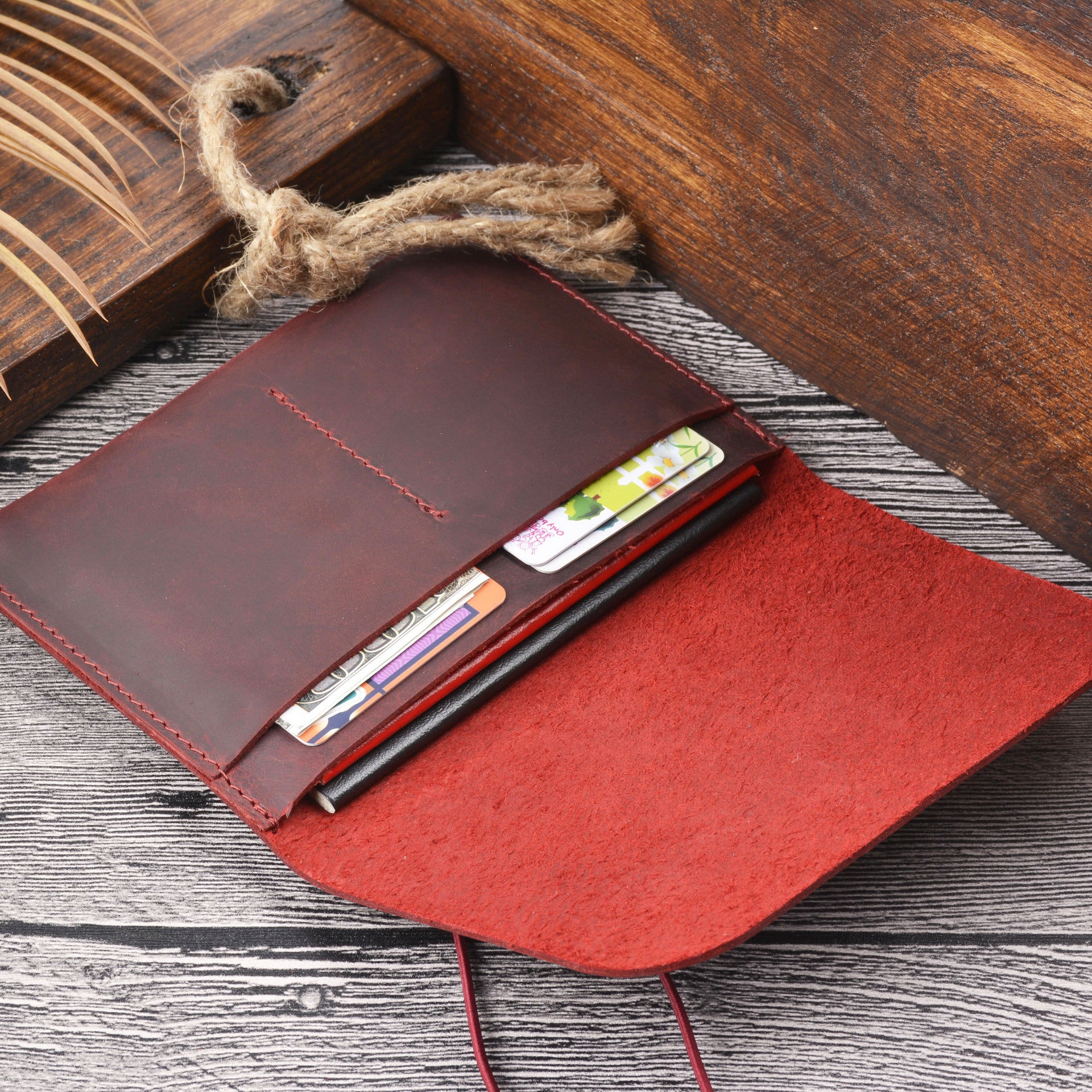 Laminated Leather Passport Holder & ID Card Organizer | Secure & Stylish - Tribe Feel
