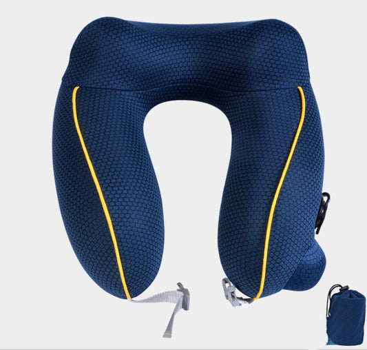 Inflatable U-Shaped Travel Neck Pillow with Adjustable Strap – Lightweight & Compact for Flights, Holidays & Commuting -  Travel essentials