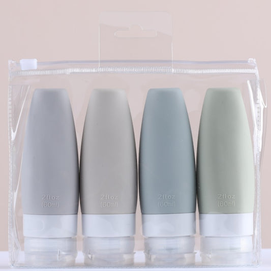 Re-fillable Silicone Travel Bottles Set – Portable, Reusable Toiletries Containers
