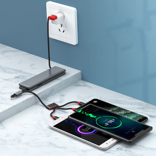 3-in-1 Multi-Plug Travel Charger – USB Adapter with Integrated Cables | Tribe Feel  Travel Gadgets