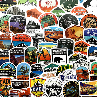 US National Park Travel Stickers – Waterproof Stickers for Suitcase, Laptop & Luggage Decoration