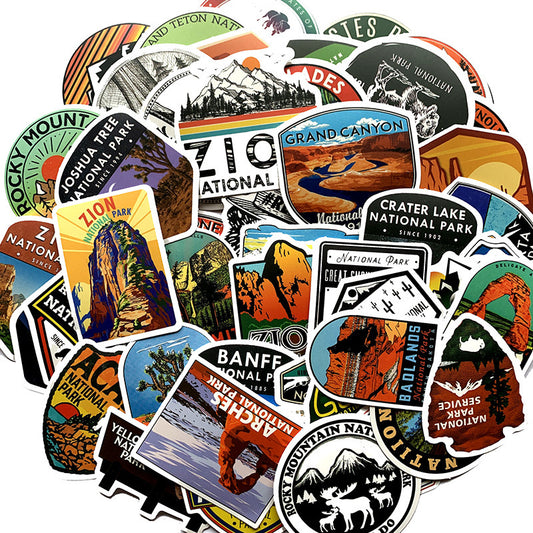 US National Park Travel Stickers – Waterproof Stickers for Suitcase, Laptop & Luggage Decoration
