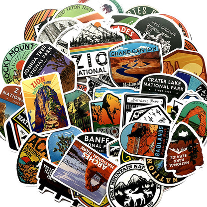 US National Park Travel Stickers – Waterproof Stickers for Suitcase, Laptop & Luggage Decoration