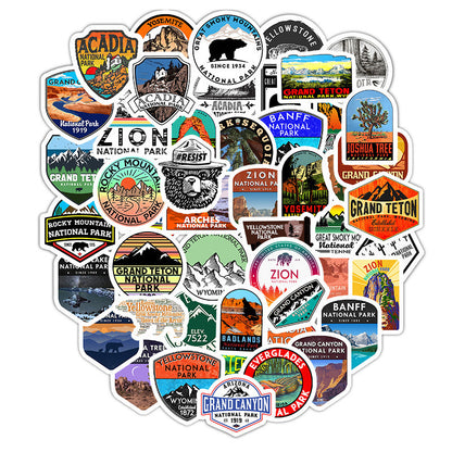 US National Park Travel Stickers – Waterproof Stickers for Suitcase, Laptop & Luggage Decoration