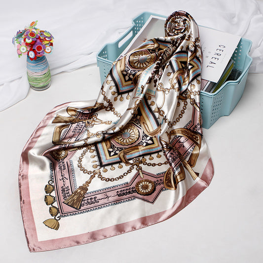 Bandana Scarf Printed Satin - Women's accessories  Clothing and accessories
