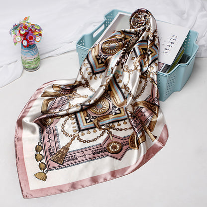Bandana Scarf Printed Satin - Women's accessories  Clothing and accessories