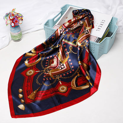 Bandana Scarf Printed Satin - Women's accessories  Clothing and accessories