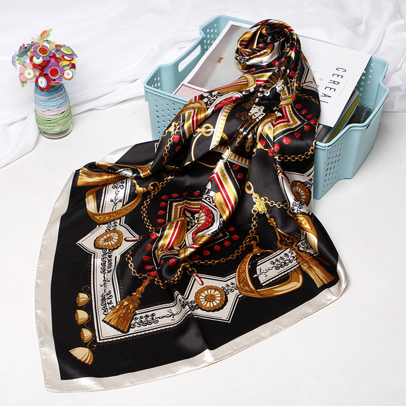 Bandana Scarf Printed Satin - Women's accessories  Clothing and accessories