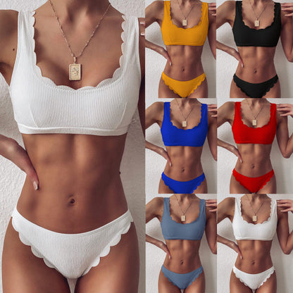 Cut flower split swimsuit bikini - Tribe Feel – Travel Accessories Travel Organisers Travel Gear Travel Gifts Travel Essentials