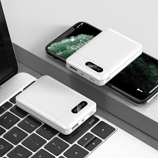 Mini Power Bank – Ultra-Compact Fast Charger (Black or White)