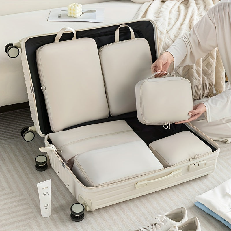 8 Pieces Travel Organisers - Waterproof Packing cubes for your carry-on or suitcase  Travel Organisers