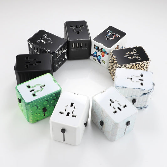 Universal Travel Adapter - Multi Plug UK EU AU US USB TypeC