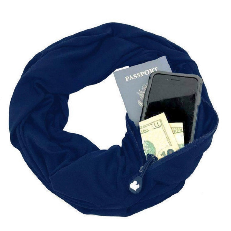Travel Scarf with Hidden Zipped Pocket – Safe & Stylish for Solo Female Travellers | Tribe Feel  Travel Clothing