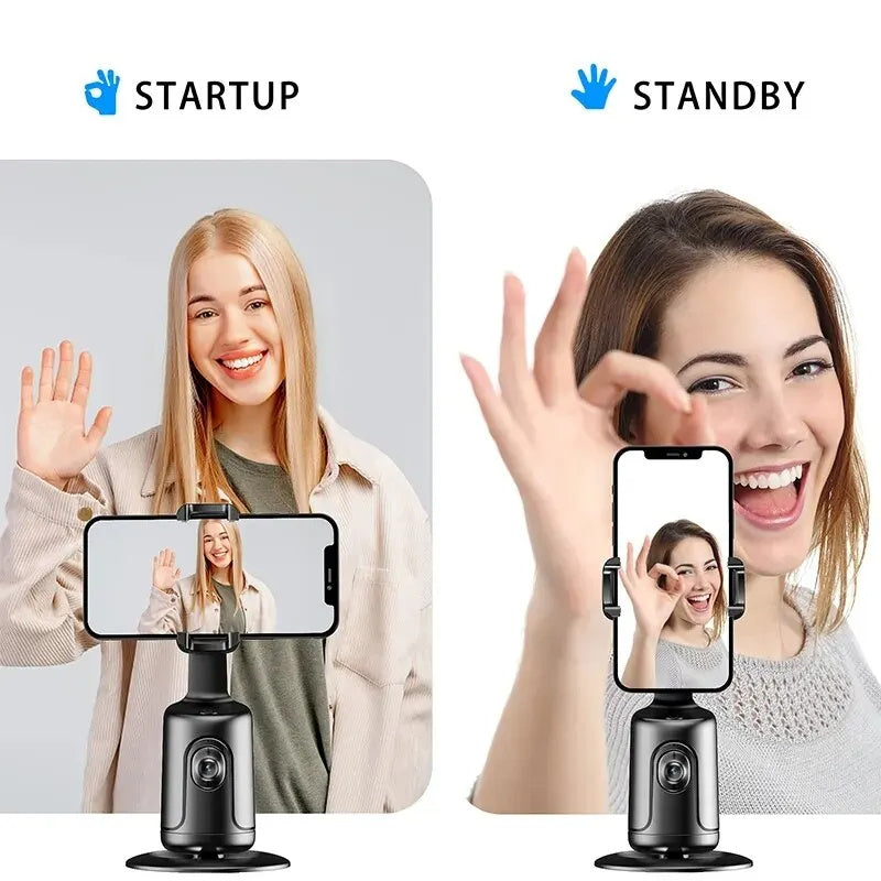 Auto Face Tracking 360° Rotation Gimbal Phone Holder – Your Ultimate Vlog & Livestream Companion – Travel Accessories
