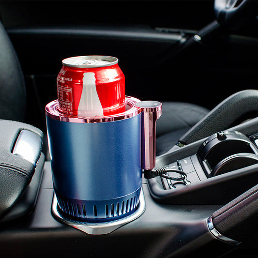 2 In1 Car Heating Cooling Cup 12V Smart Car Cup Holder Digital Temperature Display Drink Cup Warmer Cooler Mini Car Refrigerator  Travel Gadgets