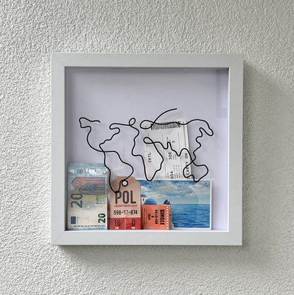 Adventures Memory Travel Box - Storage for Travel Tickets Souvenirs Photos and Memories - Tribe Feel