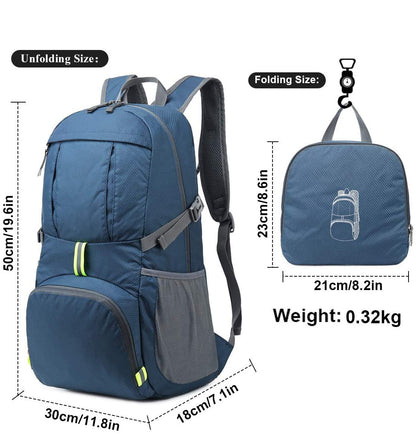 Portable Folding Backpack |  Lightweight Travel Rucksack