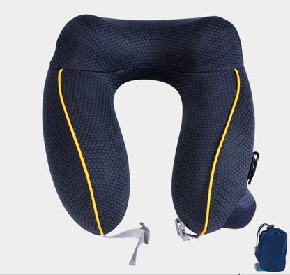 Inflatable U-Shaped Travel Neck Pillow with Adjustable Strap – Lightweight & Compact for Flights, Holidays & Commuting -  Travel essentials