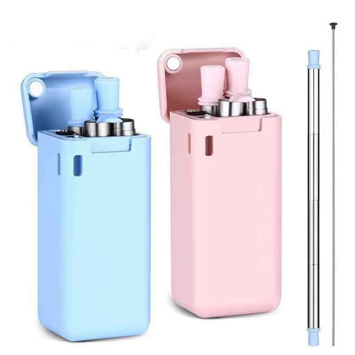 Collapsible straw with keychain – perfect for eco travellers
