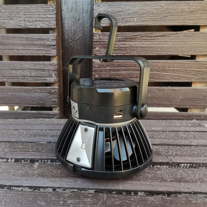 Solar Camping Fan Light | USB Rechargeable Tent Fan with Hook & Charger  Travel Essentials