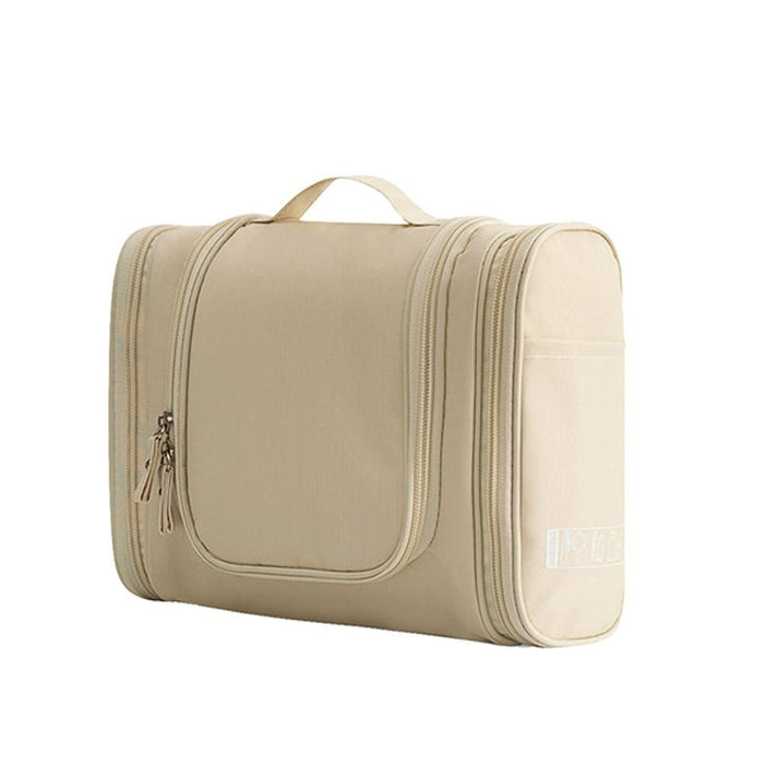 Hanging toiletry bag organizer for camping