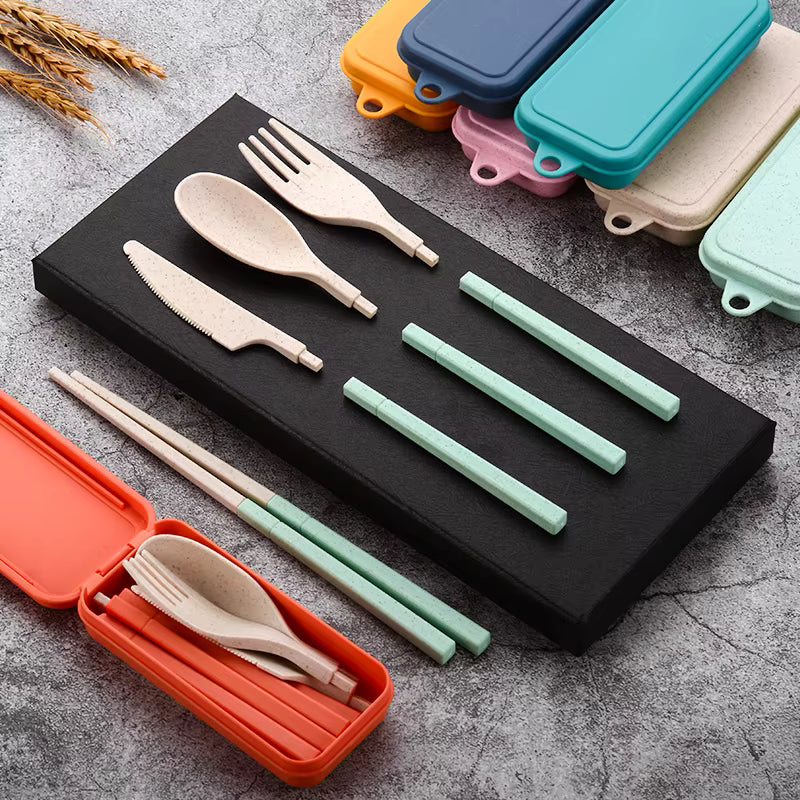 Foldable Travel Cutlery Set with Case – Eco-Friendly & Portable | Tribe Feel  Travel Essentials