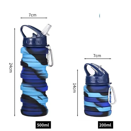 Collapsible Water Bottle - Lightweight, Travel-Friendly Water Bottle  Travel Essentials