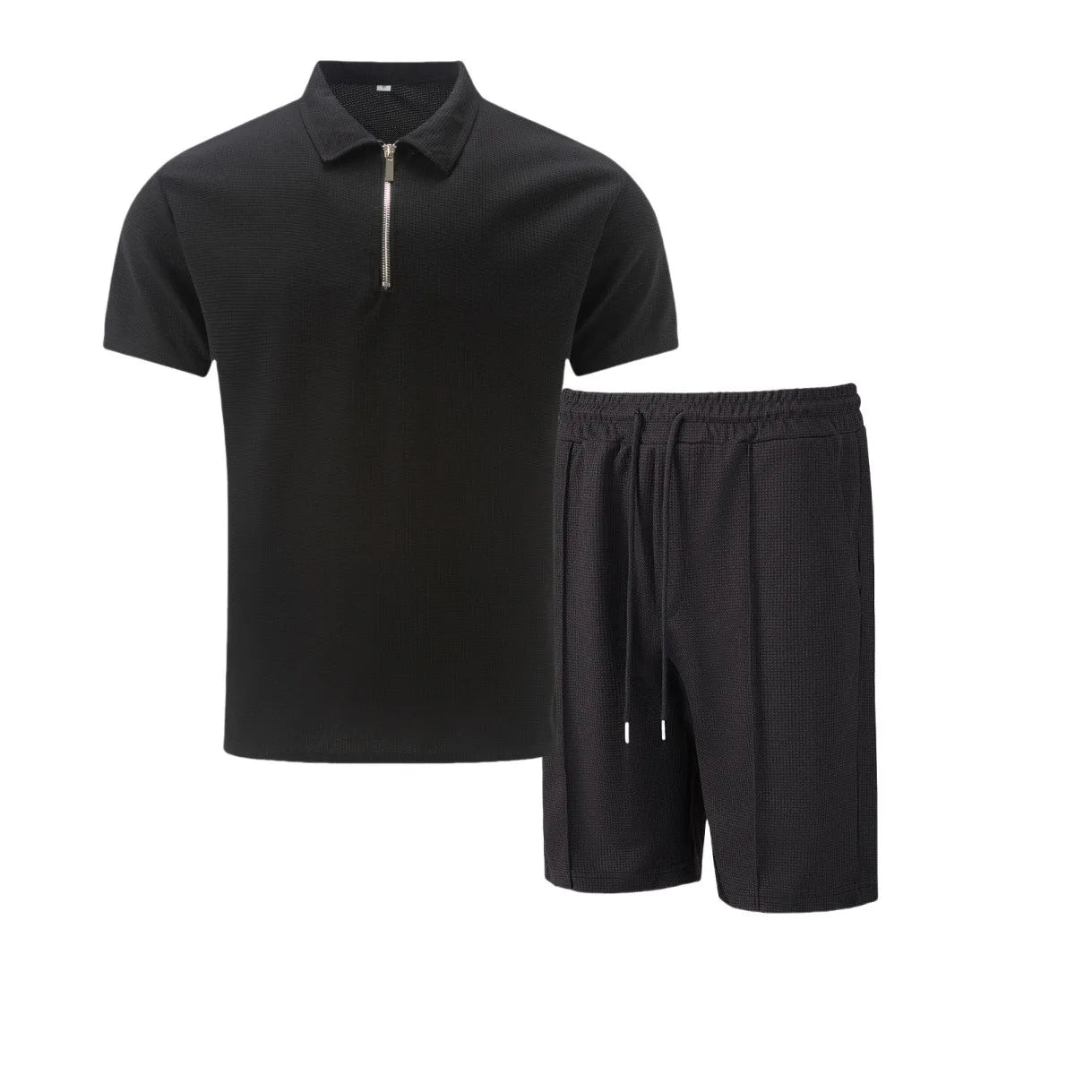 Men’s Zip Polo and Short Set | Summer Holiday & Airport Outfit | Tribe Feel  Travel Clothes