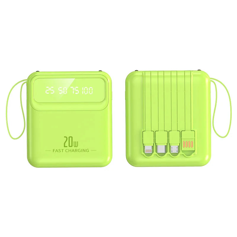 ColourPop Portable Charger for Women – 10,000mAh & 20,000mAh Power Bank with 4 Built-In Cables  Travel Gadgets