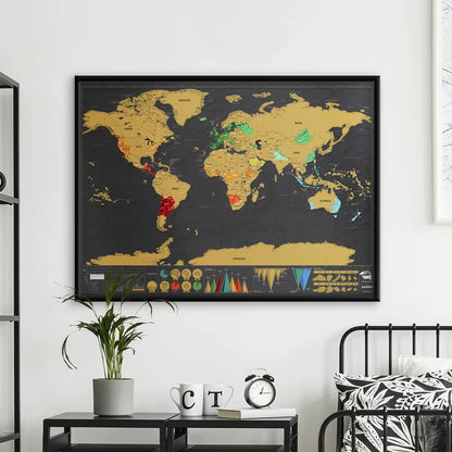 Scratch World Map – Interactive Travel Tracker & Perfect Travel Gift  Travel Gadgets