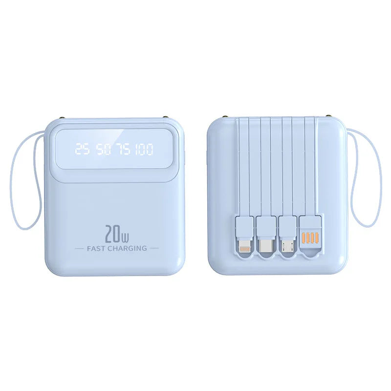 ColourPop Portable Charger for Women – 10,000mAh & 20,000mAh Power Bank with 4 Built-In Cables  Travel Gadgets