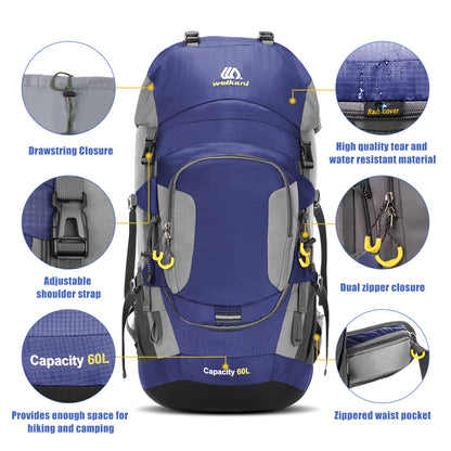 60L Backpack – Travel & Hiking Rucksack for Gap Year Adventures  Travel Backpacks and Travel Bags