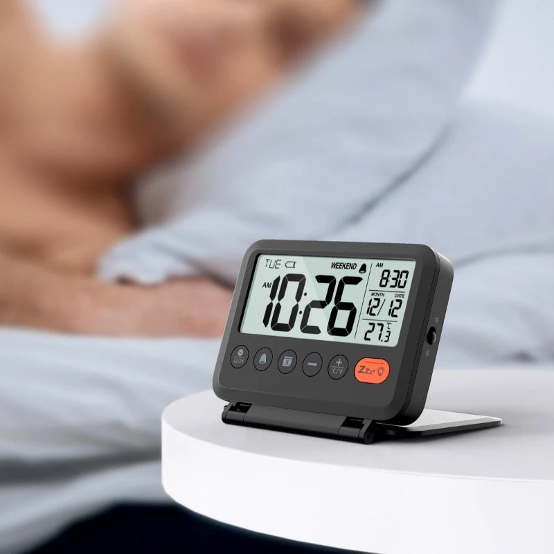 Travel Clock Compact Digital Travel Alarm Clock for Home & Travel 