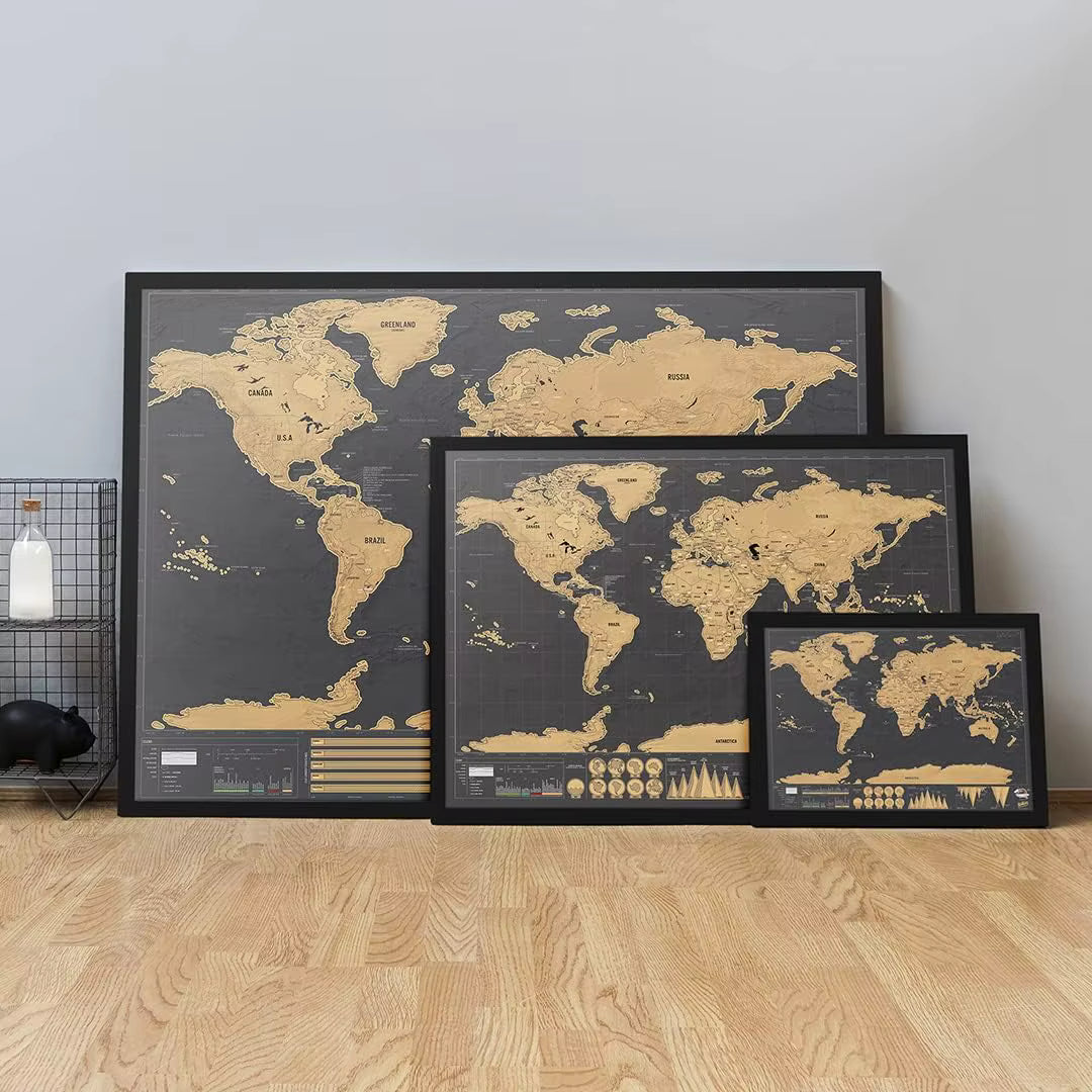 Scratch World Map – Interactive Travel Tracker & Perfect Travel Gift  Travel Gadgets