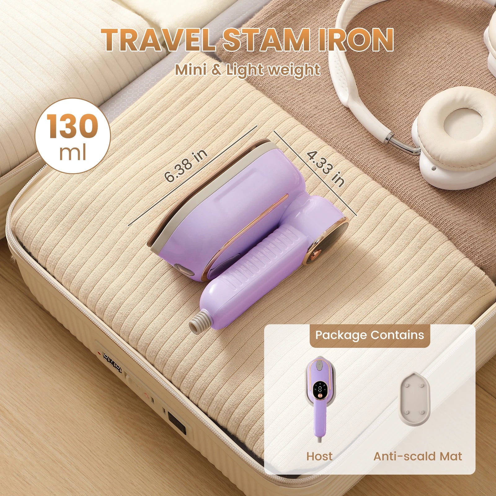 Travel Steam Iron | Portable Mini Steam Iron for Holidays & Travel  Travel Gadgets
