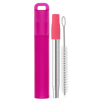 Reusable Straw with Case | Foldable Stainless Steel Straw – Tribe Feel  Travel Essentials