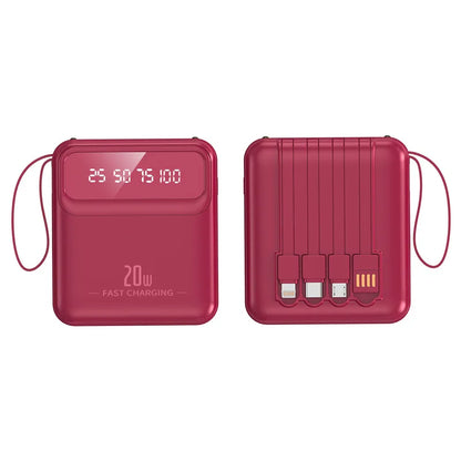 ColourPop Portable Charger for Women – 10,000mAh & 20,000mAh Power Bank with 4 Built-In Cables  Travel Gadgets