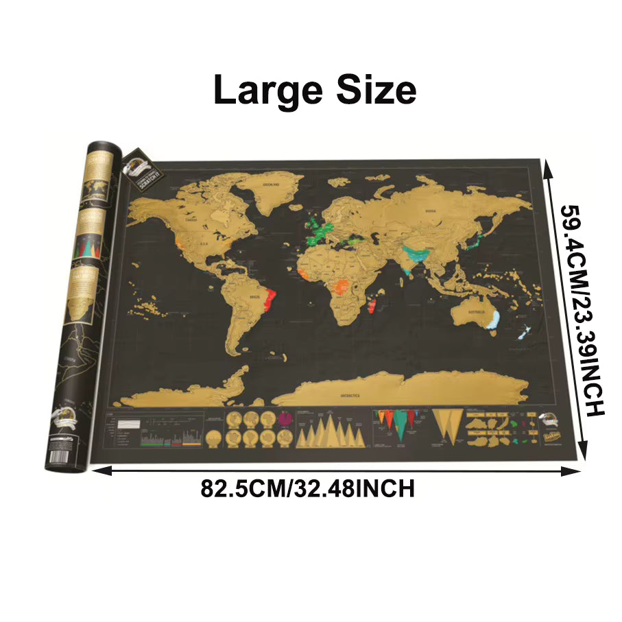 Scratch World Map – Interactive Travel Tracker & Perfect Travel Gift  Travel Gadgets