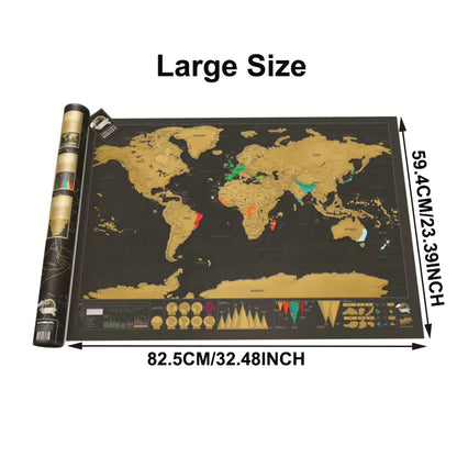 Scratch World Map – Interactive Travel Tracker & Perfect Travel Gift  Travel Gadgets